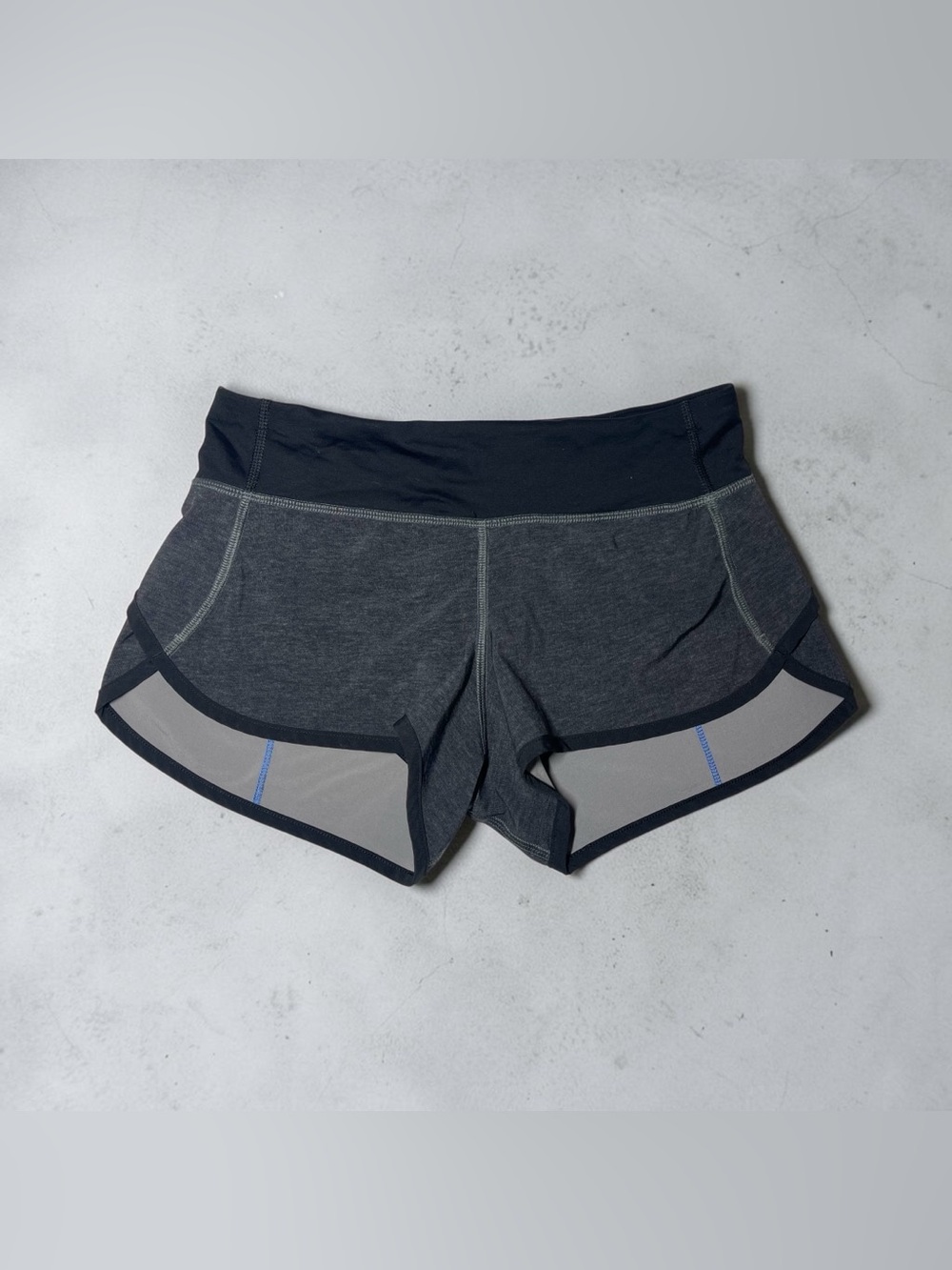Lululemon Speedy shorts grey black blue women's 2